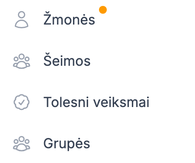 Šoninėje juostoje išplėsta kategorija Žmonės
